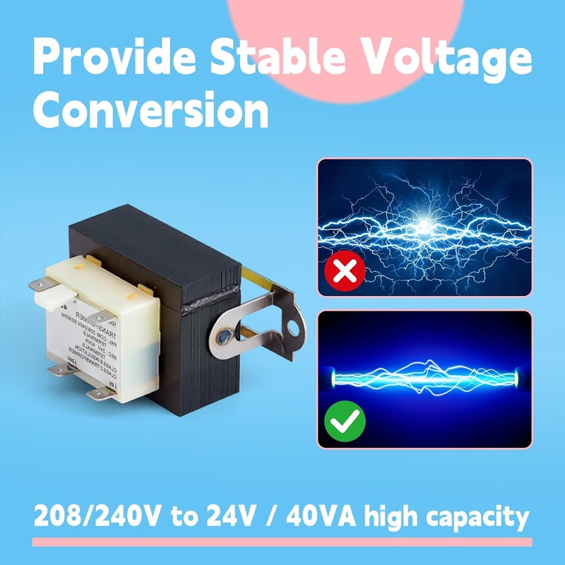 GLOXTED HT01CN241 Transformer 208/240V to 24V 40VA Compatible with Carrier Payne SmartComfort Replacement for ICP Heil for Tempstar for Comfortmaker for Arcoaire HVAC Replace 1172028 BE28316007 - Image 5